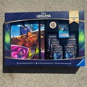 Disney Lorcana First Chapter Collector Set Bundle 6 Packs Portfolio & Promo NEW